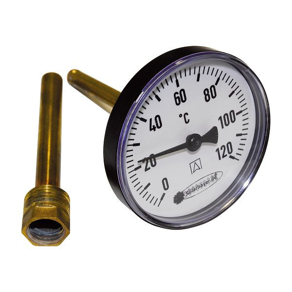 Thermomètre à cadran Solarbayer avec manchon à immersion 1/2", 130030100