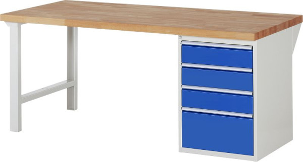 Etabli RAU série 7000 - conception modulaire, 4 x tiroirs, 2000x840x900 mm, 03-7510A1-209B4S.11