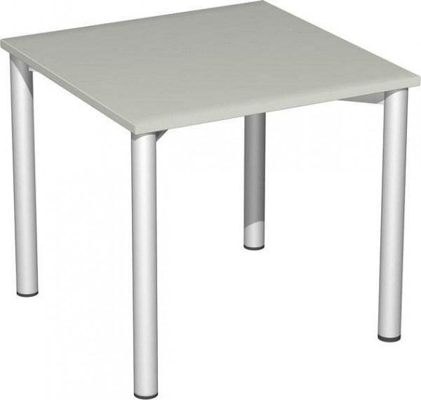 bureau geramöbel hauteur fixe, 800x800x720, gris clair/argent, S-550101-LS