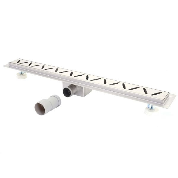 Caniveau de douche Mendler HWC-D94c, caniveau de douche pour siphon de sol, siphon en acier inoxydable 50-120cm, 120cm, 64839