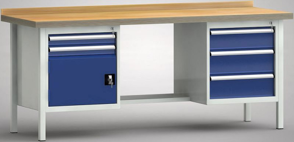 Etabli standard KLW - 2000 x 700 x 840 mm L x P x H, WS202N-2000M40-E2070