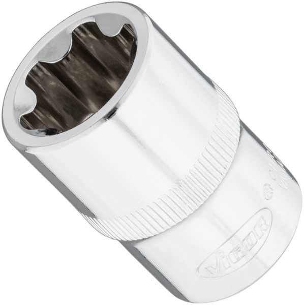 Insert de clé à douille VIGOR T-Plus, carré 12,5 mm (1/2 pouce), profil E+, E22+, V7920-EP22
