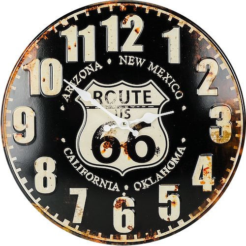 Horloge murale à quartz Technoline "Route 66", métal, dimensions: Ø 40 cm, WT 5010