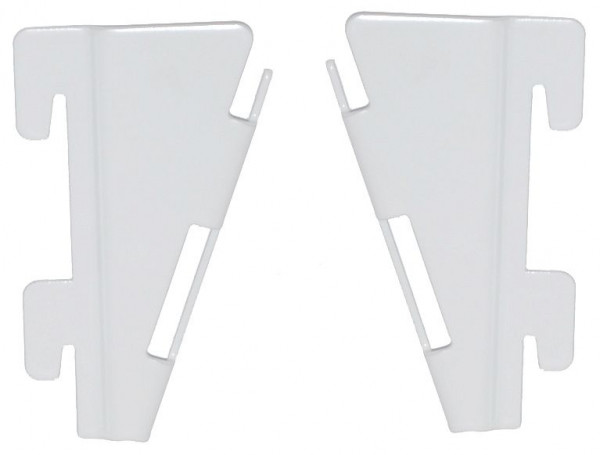 Système d'éléments ADAPTATEUR POUR ÉTAGÈRE PLIANTE 50, 2 paires, SB, BLANC, UE: 20 paires, 10719-00100