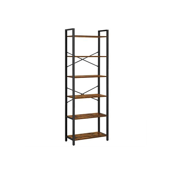 Bibliothèque VASAGLE à 6 niveaux, 66x30x186 cm, LLS062B01
