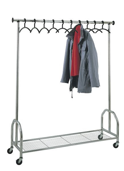 Kerkmann chariot penderie Chromo, L 1510 x P 450 x H 1790 mm, chromé, 31601683