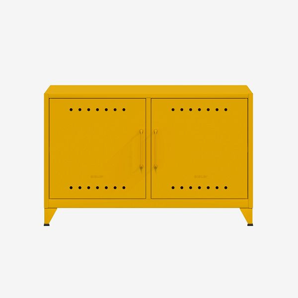 Buffet Bisley Fern Cabby, avec étagère fixe, sortie de câble dans la paroi arrière et support de câble Velcro, tournesol (642), FERCAB642
