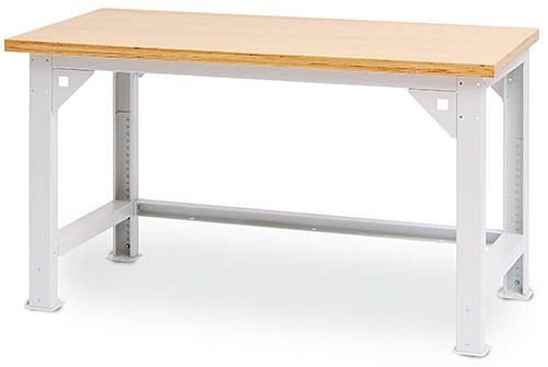 Bedrunka+Hirth cadre d'emballage et de table de travail, plan de travail en hêtre multiplex, 1500 x 750 x 734-1084 mm, 03.15.000.6