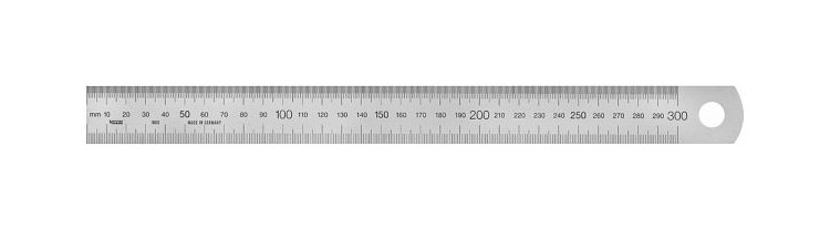 Règle en acier Vogel Germany, type B, 4000 x 30 x 1,0 mm, lecture de gauche à droite, 1018020400