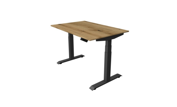 Kerkmann Move 4 table assis/debout, L 1200 x P 800 mm, réglable en hauteur électriquement de 640 à 1290 mm, chêne, 10080455