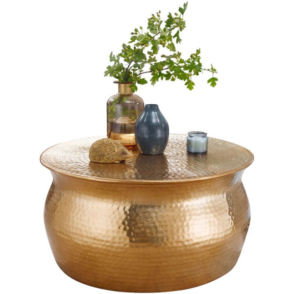 Wohnling table basse KARAM 60x30,5x60 cm aluminium or oriental rond, WL5.456