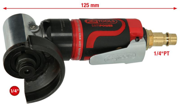KS Tools Mini meuleuse de tronçonnage à tige à air comprimé SlimPOWER 1/4", courte, 515.5550