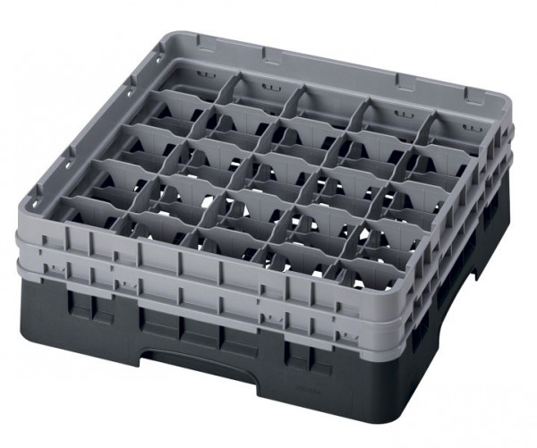 Panier de lavage Cambro 25 compartiments Camrack® 15,5 cm noir, paquet de 4, 25S534110