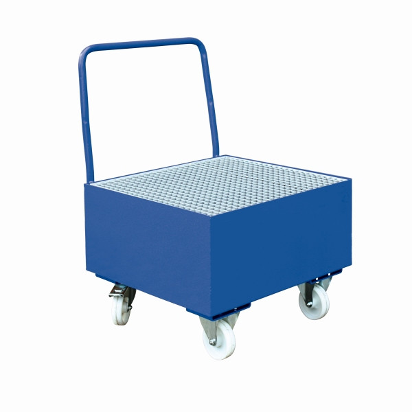 Lèchefrite industrielle Eichinger, mobile, avec grille, sans poignée de poussée, 3013.2 bleu gentiane, 30130200000097