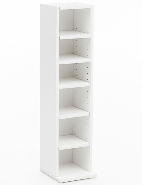 Wohnling Design bibliothèque blanc 21x91x25,5 cm avec 6 compartiments, WL5.336