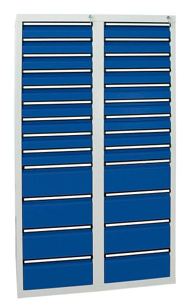 armoire à tiroirs émoussés série STS 410, RAL 7035/5010, 26 tiroirs (18x100, 8x200 mm), 7104874