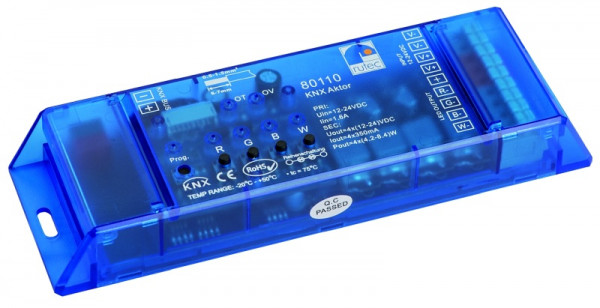 rutec Projekt Actionneur KNX 350mA monochrome / multicolore Actionneur KNX 4x1 canal 4 adresses, PHZ110