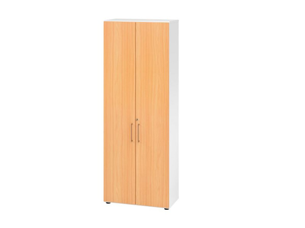 Hammerbacher armoire combinée 6OH 968T6 blanc/hêtre, 80 x 42 x 215,4 cm, V968T6/W/6/BS