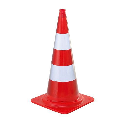 Cône de signalisation Moravia, entièrement réfléchissant rouge-blanc, selon cône de signalisation TL, hauteur 750 mm, type A, 311279