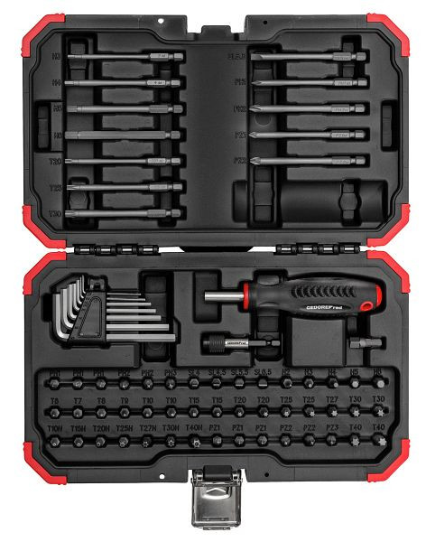 Jeu d'embouts rouges GEDORE 1/4 67 pièces BMC, 3301352