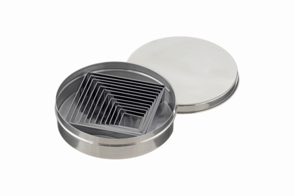 Set d'emporte-pièces décor Schneider "Carré", 9 pièces, hauteur : 30 mm, acier inoxydable, 199641