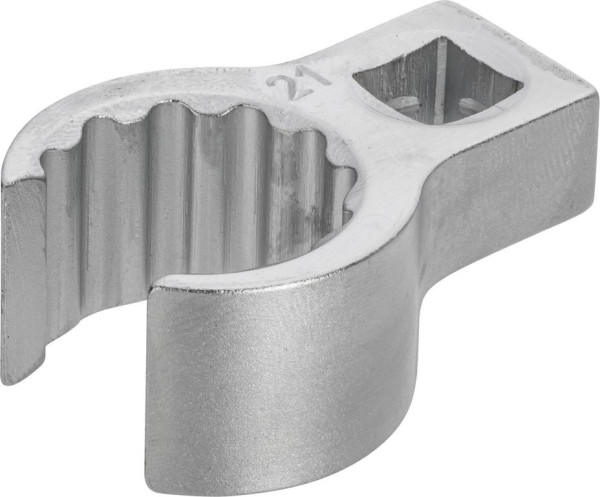Clé polygonale Hazet, double hexagonale, ouverte, carré creux 10 mm, profil extérieur double hexagonal, 21 mm, carré intérieur 10 = 3/8", 848Z-21