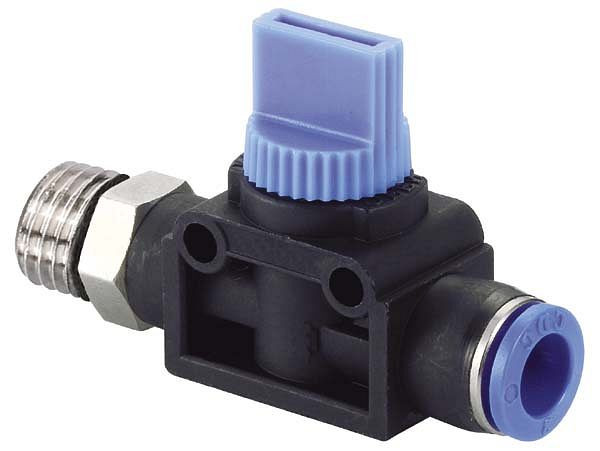 temporisateur B-HVSE-8-3/8-KU, vanne manuelle 3/2 voies, cylindrique avec raccord enfichable et vissable, UE : 5 pièces, 03170105