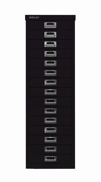 Bisley MultiDrawer™, série 39, DIN A4, 15 tiroirs, noir, L3915633