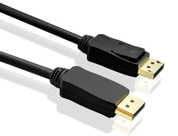 Câble de connexion Helos, DisplayPort mâle/mâle, 4K 10,0m, noir, 288442