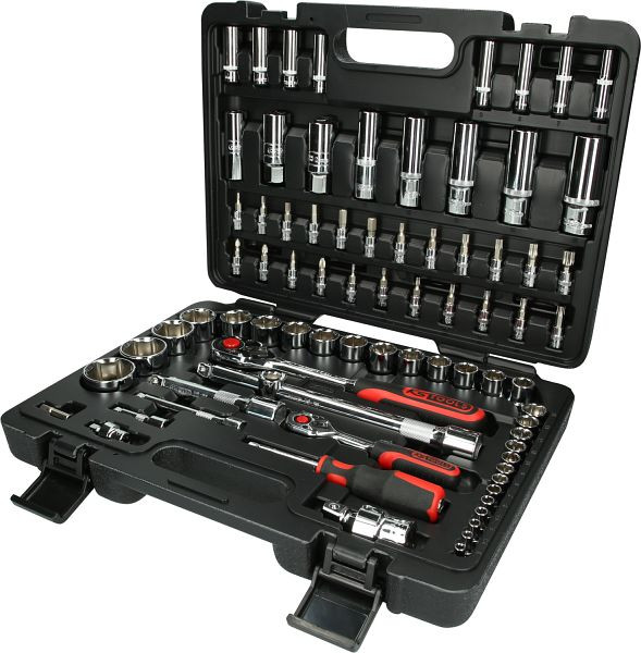KS Tools Jeu de clés à douilles 1/4"+1/2" CHROMEplus, 78 pièces, 918.0678