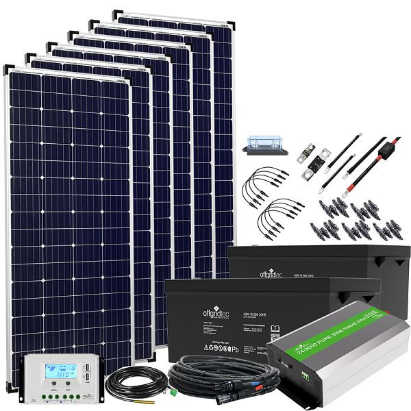 Système solaire Offgridtec Autark XXL-Master 24V 1200W - Alimentation CA 3000W, 4-01-002920
