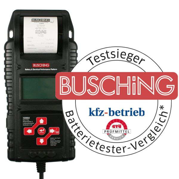 Busching Start Stop testeur de batterie/système de charge LCD multicolore, Batt6, 12V, Ladesys12, 24V, imprimante thermique, 100804