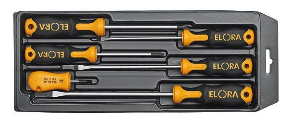 Jeu de tournevis ELORA, fente et Phillips, 6 pièces, 583-S6K, 0583520605500