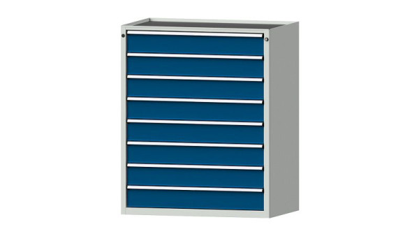 Armoire à tiroirs pour établis ANKE, modèle 4002 V, 1060 x 675 x 1280 mm, RAL 7035/5010, baignoire, 611.502