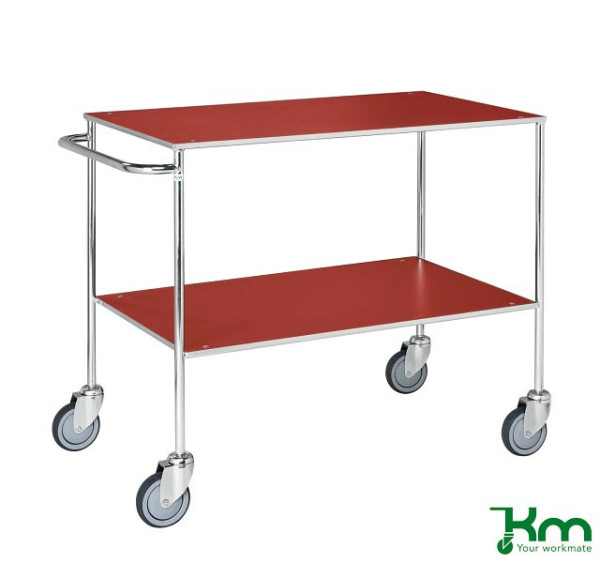 Chariot de table entièrement soudé Kongamek, rouge / électrozingué, KM170-1