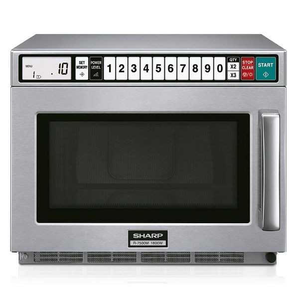 Onduleur SHARP micro-ondes R-7500AT, puissance micro-ondes 1800 watts, numérique avec 14 niveaux de puissance, 101 200