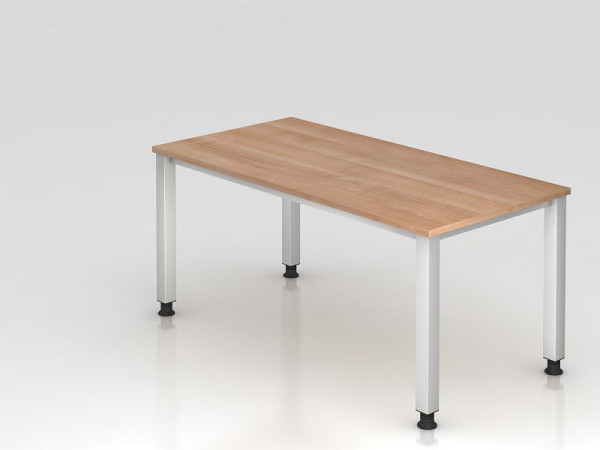 Bureau Hammerbacher 4 pieds carré 160x80cm noyer, forme rectangulaire, VQS16/N/S