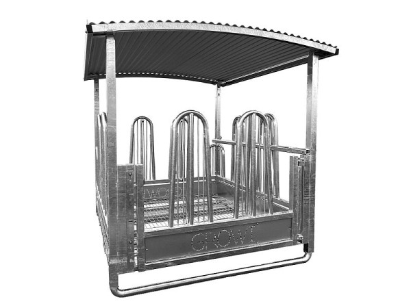 Râtelier à foin carré Growi Comfort-Line Plus, 2 x 2 m avec grille d'alimentation pour chevaux, 10053890