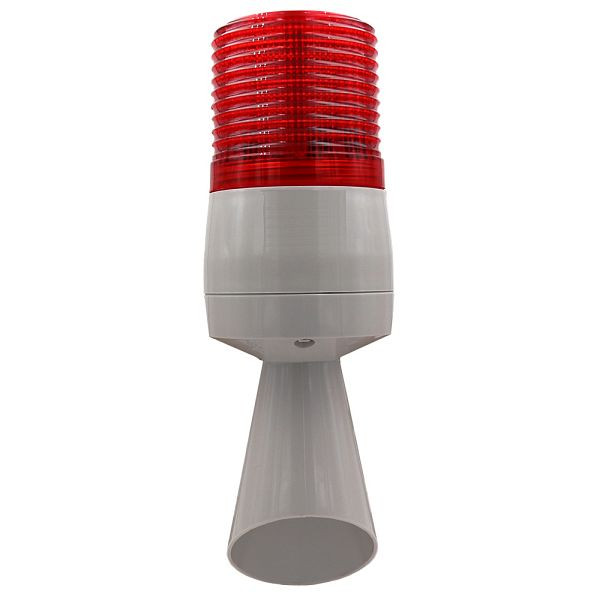 Petit avertisseur sonore Schabus avec entonnoir + feu clignotant LED, 200994