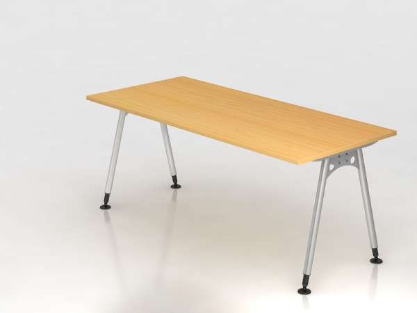 Bureau Hammerbacher pied A 180x80cm hêtre, forme rectangulaire, VAS19/6/S