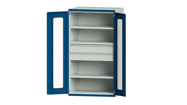 Etablis ANKE, armoire pour charges lourdes, modèle 102, 1085 x 690 x 1950 mm, zone de visualisation en plexiglas, RAL 7035/5010, 621.032
