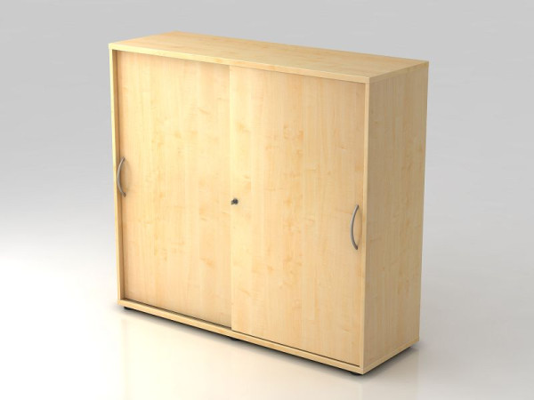 Armoire à portes coulissantes Hammerbacher 3OH 120cm poignée cintrée érable/érable, 120x40x110 cm (LxPxH), V1753S/3/3/BM
