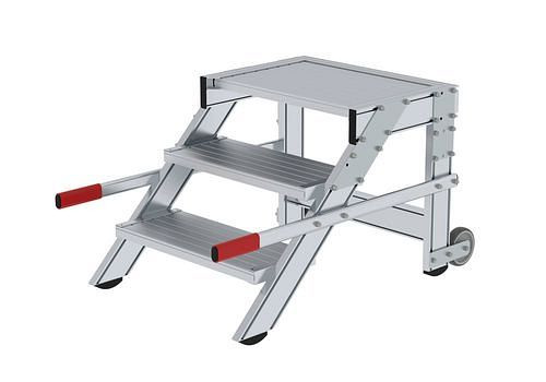 Plate-forme de travail mobile Krause, en aluminium, 3 marches, largeur de marche 600 mm, 274507