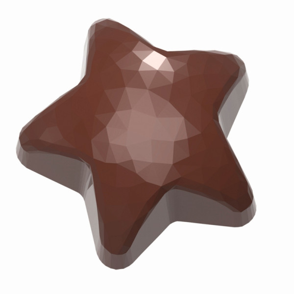 Moule à chocolat Schneider - étoile, 275 x 135 x 24 mm / 35,5 x 35,5 x 17 mm, 12 g, 3 x 7 pièces, 421922