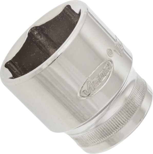 Insert de clé à douille VIGOR, carré creux 12,5 mm (1/2 pouce), profil à six pans extérieurs, 30 mm, V2572N