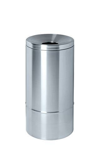 Corbeille à papier auto-extinguible DENIOS, 50 litres, inox, 172-154