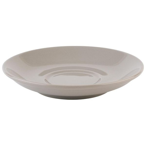 Soucoupes à café APS grises Ø 14,5 cm, hauteur : 2,5 cm, lot de 6, 16012