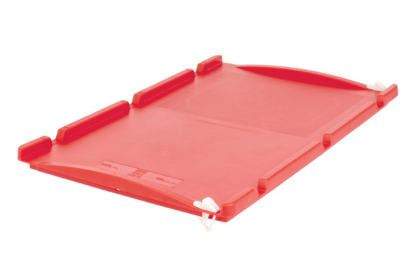Jeu de couvercles Bito /ASDV64 600x400 rouge avec roulement enfichable et serrure ASDV, C0320-0011