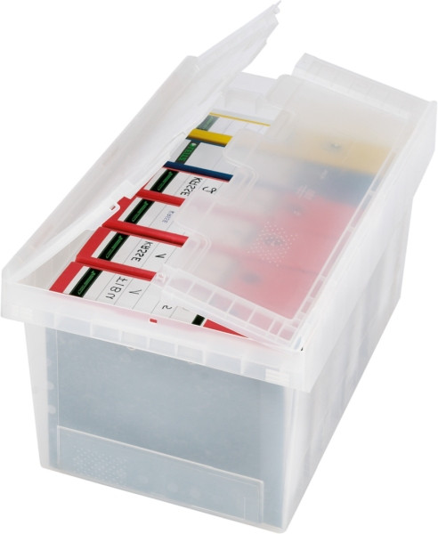 BITO conteneur réutilisable MB couvercle/barre/skid /MBD43221 400x300x223 couvercle transparent, C0402-0082