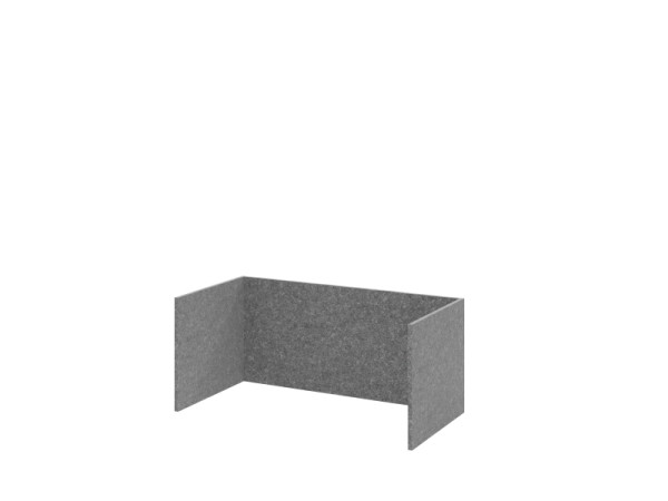 Hammerbacher FlexWall insert en feutre 80 cm, 1 OH, gris, VFWF18/5
